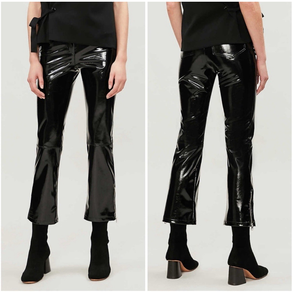 Maje Paveli Zippered Cuffs PVS Black Ankle Pants NWT Size 34/0/XS Mid Rise
